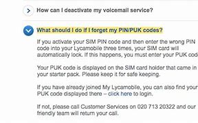 Image result for PUK Code Lycamobile