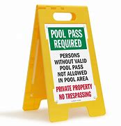 Image result for Private Pool Sign