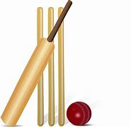 Image result for Photo of Cricket Bat Ball and Wicket