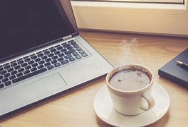 Image result for Desk Laptop Coffee