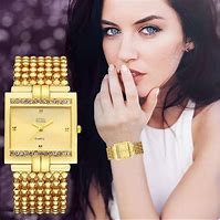 Image result for Black and Gold Citizen Watch with Crystals