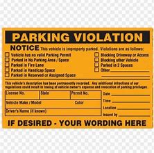 Image result for Bad Parking Notice