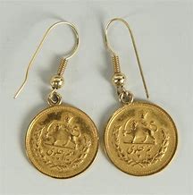 Image result for Gold Coin Pendant Earrings