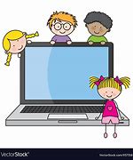 Image result for Kids Playing On Computer Cartoon