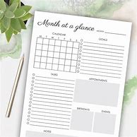 Image result for Month at a Glance Template