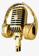 Image result for Gold Microphone and Headphones