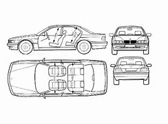 Image result for BMW E38 Drawing