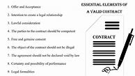 Image result for Explain the Elements of a Contract