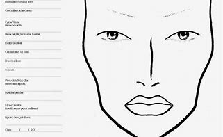 Image result for Face Template for Makeup