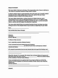 Image result for Sample Nexus Letter for Foot Condition