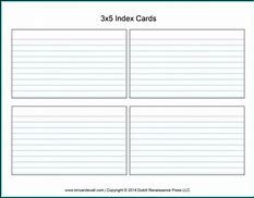 Image result for 3X5 Card Template Word Blank