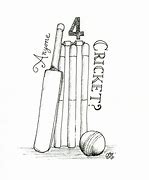 Image result for Cricket Line Drawing