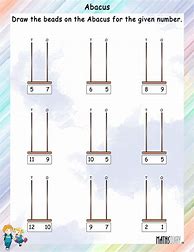 Image result for Abacus Worksheets for Grade 5