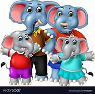 Image result for Elephant Family Cartoon