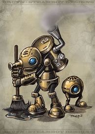 Image result for Steampunk Robots Drawing with Gaps