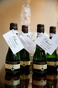 Image result for Champagne Wedding Favors