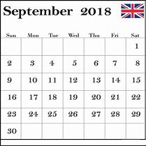 Image result for September 2018 Calendar UK