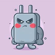 Image result for cartoons characters phones chargers