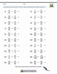 Image result for Math Addition Fraction Worksheets