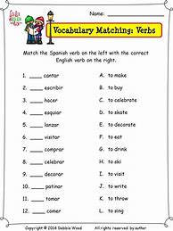 Image result for Spanish Worksheets for Adults