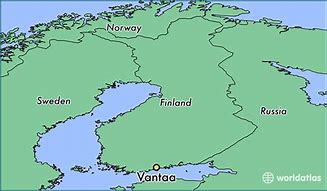 Image result for Vantaa Finland in World Map