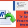 Image result for Auto Recover Unsaved Word Document