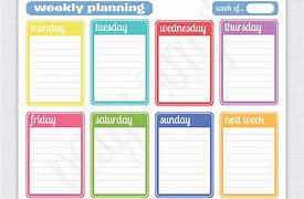 Image result for Free Printable Weekly Planner