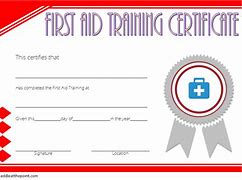 Image result for First Aid Certificate Printable