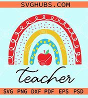 Image result for Teacher Rainbow SVG