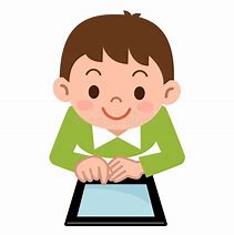 Image result for Using iPad Cartoon Boy