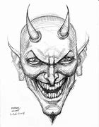 Image result for black and white demon face