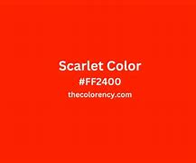 Image result for Scarlet Color