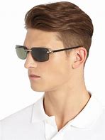 Image result for Rimless Rectangle Sunglasses