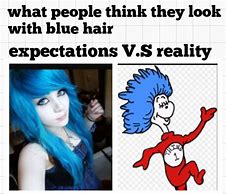 Image result for Mujer Con Pelo Azul Meme
