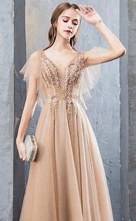 Image result for Dark Champagne Prom Dresses