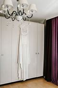 Image result for White Silk Wedding Dress Hanger