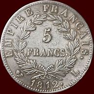 Image result for 5 Francs 1812 France