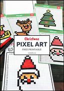 Image result for Christmas Pixel Art for Kids