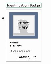 Image result for Employee ID Badge Template