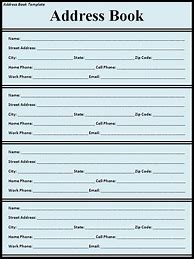 Image result for Address and Phone Book Template