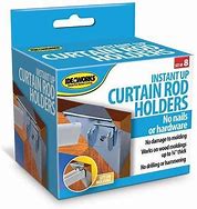 Image result for Self Adhesive Curtain Rod Brackets