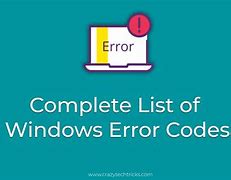 Image result for Computer Error Codes