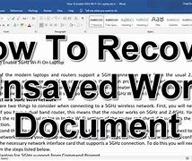 Image result for Unsaved Word Document Location