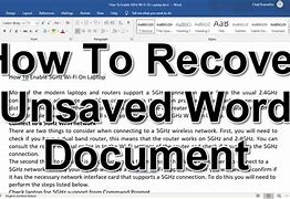 Image result for Recover Unsaved