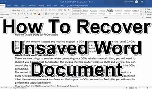 Image result for Search Unsaved Word Document