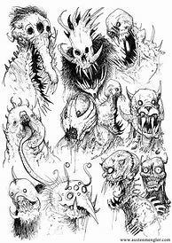 Image result for Creature Scary Monster Drawing