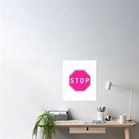 Image result for Pink Silver Stop Sign