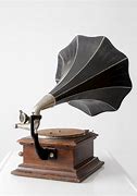 Image result for Antique Record Player with Horn