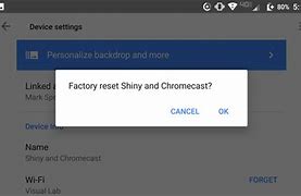Image result for Factory Reset Chromecast