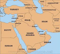 Image result for Middle East Map Today